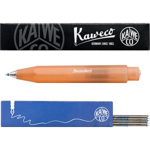 Kaweco - Balpen - Frosted Sport - Soft Mandarin - Met doosje Balpenvullingen Blauw