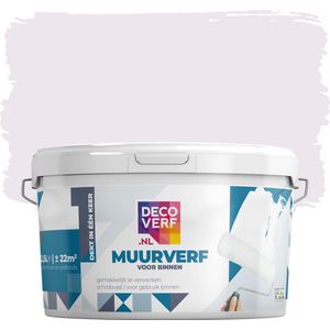 Decoverf muurverf mat, Poeder roze, 2.5L