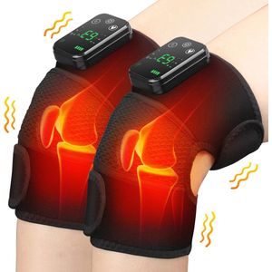 Knie Massage apparaat - Infrarood Massage Schouder - Beenmassage Apparaat - Ook voor Shouders en Elleboog - Massageapparaten - Massage - Set van 2 stuks - Warmte en Trilling - Oplaadbaar