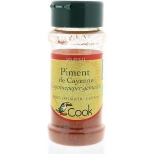 Cayennepeper gemalen Cook - Potje 40 gram - Biologisch