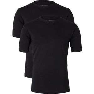 CASA MODA T-shirts (2-pack) - O-neck - zwart - Maat: L