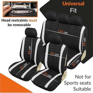 autostoelbeschermer, verstelbaar, verwijderbaar, autostoelkussens, Universal Car Seat Covers