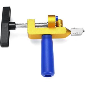 2-in-1 Glass Cutter With Wheel Professional Glass Cutter Tool Set - Diamond Roller Manual Glass Ceramics Tile Opener Cutting Machine (GOLD)