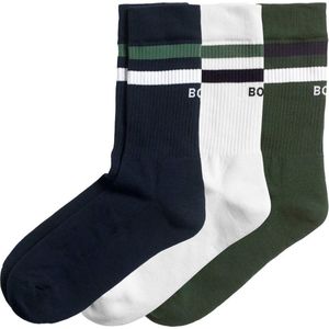 Björn Borg Sokken (dik) Core - Sportsokken - 3 paar - Unisex - Maat 41-45 - Groen, Blauw & Wit