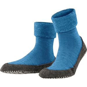 FALKE Cosyshoe antislip noppen merinowol huissokken pantoffels heren blauw - Maat 41-42