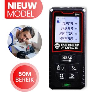 Ye Laser afstandsmeter - Laser meter - 50 meter bereik - Met alle meetopties