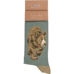 Wrendale Herensokken - Beer - 'In My Footsteps' Bear Men's Socks