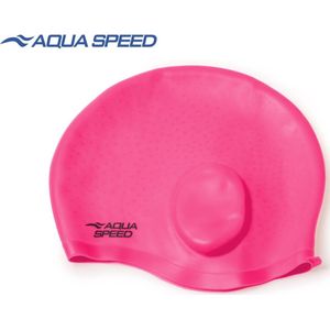 Aqua Speed Siliconen Badmuts Comfort - Zwemmuts met speciale uitsparing voor de oren One Size - Roze