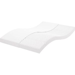 vidaXL - Schuimmatras - 7 - zones - hardheid - 20 - ILD - 140x220 - cm - wit