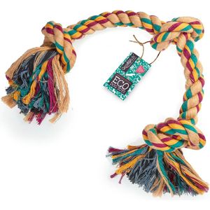Green & Wilds Honden touw / flostouw - ""Big rope 3 knot"" - Maat XL - Hondenspeelgoed - 100% recyclebaar en duurzaam