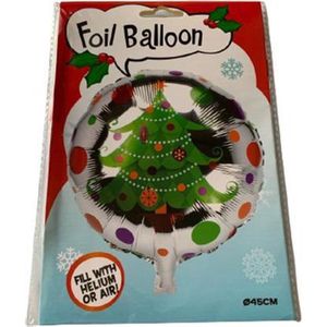 Folieballon - Kerstboom met Kerstballen - ⌀ 45 cm
