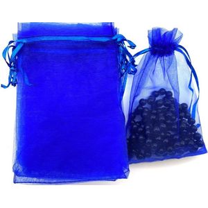 18  STUKS ORGANZA ZAKJES - TRAKTATIE - CADEAU - KADOZAKJES - TASJES - GESCHENKZAKJES - KORENBLAUW  17 X 23CM