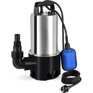 Dompelpomp - Vuilwaterpomp - Waterpomp – 1100W voor Vuil Water - 16500 L/h – Met Vlotterschakelaar – Zwart/Blauw