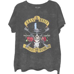 Guns N' Roses - Appetite Washed Heren T-shirt - S - Zwart