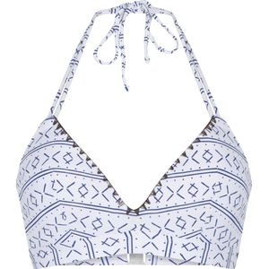 LingaDore Voorgevormde Triangel Bikini Top - 7117TB - Blauw/Wit Print - 36E