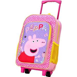 PEPPA PIG Trolley Rugzak Vakantie School Tas Logeren 6-12 Jaar