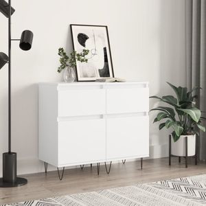 The Living Store Dressoir - Trendy - Opbergkast - 40 x 35 x 70 cm - Wit