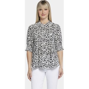 NYDJ Pleated Short Sleeved Blouse Dierenprint