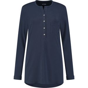Yumeko pyjamashirt dames jersey midnight blauw l
