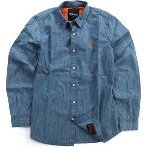 Roeg Motorrad-Hemd Bear Premium Denim Shirt Blue-L