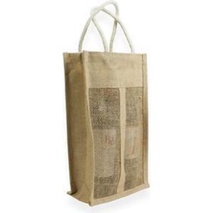 Jute Wijntas - 35 cm x 20 cm - Bruin - 10 stuks