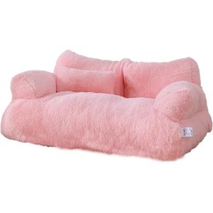 Luxe Kattenmand - Kattenbed - Kattensofa - Huisdier Bed Voor Kleine Middelgrote Honden Katten - Comfortabele Pluche - 65x46x30cm - Roze
