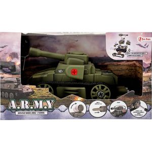 Toi-Toys Militaire Tank - 23 cm - Groen