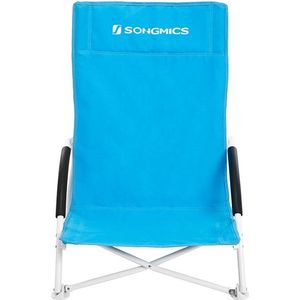 Beach Chair - High Back Beach Chair - Folding Beach Chair - Portable Beach Chair - Lightweight Beach Chair - Canopy Beach Chair - Adjustable Beach Chair - Beach Chair For Kids - 600d Oxford Fabric - Light Blue - 56 x 53 x 74 cm (L x W x H)
