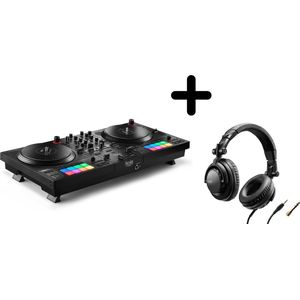 Hercules DJControl Inpulse T7 - DJ Controller + HDP DJ45 - DJ koptelefoon - Zwart