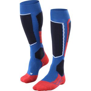 FALKE SK2 Wool Skisokken anti blaren, medium padding merinowol wintersportsokken heren blauw - Maat 46-48