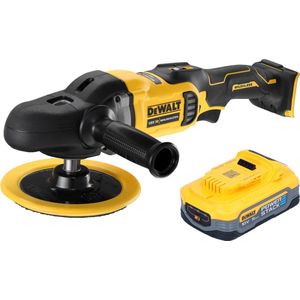 DeWalt DCM 849 N accu-excentrische polijstmachine 18 V 180 mm borstelloos + 1x Powerstack-accu 5,0 Ah - zonder lader