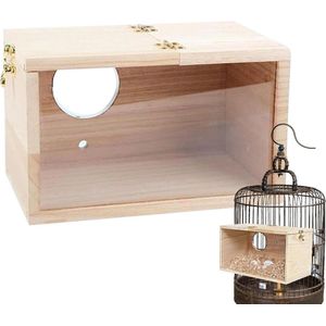 Parkiet nestkast - houten vogelnesthuis voor fokken en paring van parkieten en papegaaien .