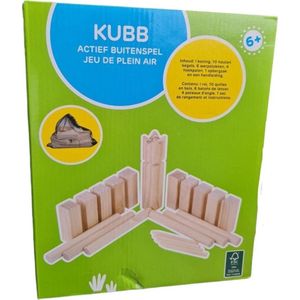 Eddy Toys Kubb-spel - Hout - Junior/Familie - 22 delig