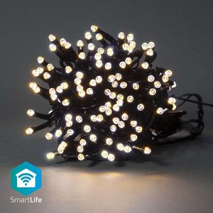 Nedis SmartLife-kerstverlichting - Koord - Wi-Fi - Warm Wit - 200 LED's - 20.0 m - Android / IOS