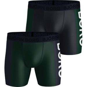 Bjorn Borg - Boxers 2Pack Blauw Groen - Heren - Maat M - Body-fit