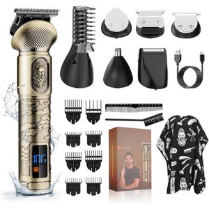Multifunctionele 6-In-1 Tondeuse - Baardtrimmer Voor Heren - Draadloos - Tondeuse Voor Haar - Baard - Lichaam - Neus - Perfect Kerstcadeau Voor Heren