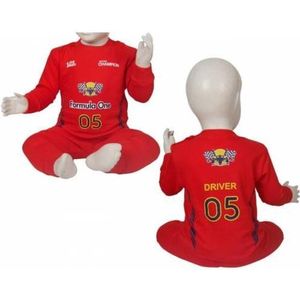 Fun2Wear Formula One (Formule 1) baby/kleuter/kinder/tienerpyjama Rood - Maat 68