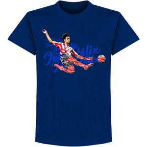 Joao Felix Script T-Shirt - Blauw - XL