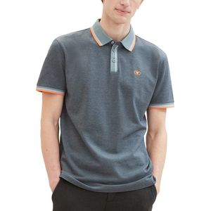 TOM TAILOR polo with detailed collar Heren Poloshirt - Maat M