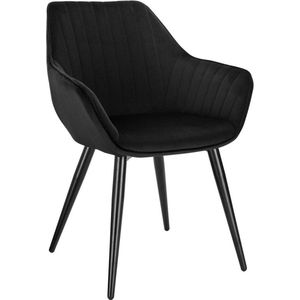 Rootz Velvet Eetkamerstoel - Elegante stoel - Comfortabel zitcomfort - Duurzaam, ergonomisch ontwerp, antislip - Fluweel, Metaal - 84 cm x 45 cm x 40 cm