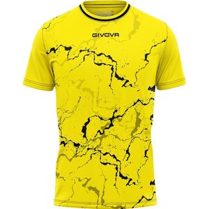 Sports t-shirt givova graphite yellow-black, xl