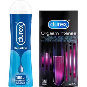 Durex Glijmiddel Play Sensitive 100ml + Durex Stimulerende Gel - Intense Orgasm 10ml