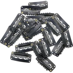 Finnacle - 20 Zwarte Haar Extension Clipjes - Voor Perfecte Extensions - Inclusief 20 Stuks