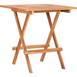 vidaXL 3-delige Bistroset inklapbaar teakhout Tuinmeubles - Teak Meubels - Buitentijd - Tuintafel - Tuinkruisjes