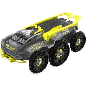 Nikko RC Auto Hercules - bestuurbare auto voor binnen en buiten - Voor kinderen vanaf 6 jaar - speciale functie met 6 wielen - 30 cm - geel/grijs