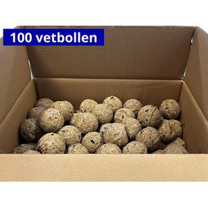 Famiflora Mezenbollen zonder Net - 100 Vetbollen à 85 gram - Voedzame Traktatie voor Tuinvogels