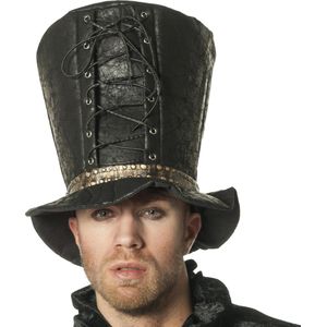 Hoge hoed Steampunk XL zwart