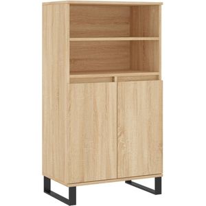 vidaXL Hoge kast 60x36x110 cm bewerkt hout sonoma eikenkleurig