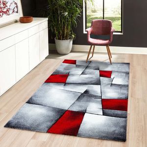 Flycarpets Kristal Modern Vloerkleed - 160x230cm - Rood