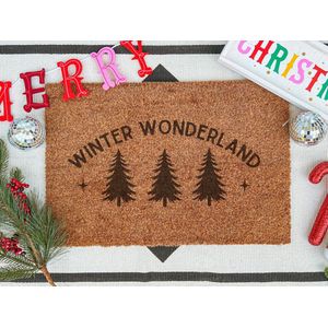 Winter Wonderland | 90x60 cm | Nieuwe huis cadeau | Ingangsmat | Deurmat met stijl | Verhuizing cadeau | Praktisch & trendy | Perfect voor binnenkomst | Cadeau voor nieuwe woning